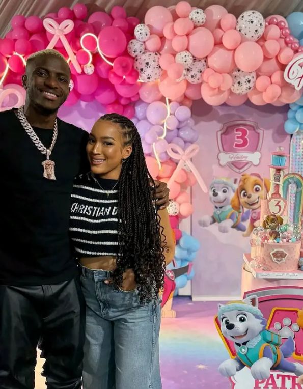 Osimhen, Partner celebrate daughter’s 3rd birthday in Turkey