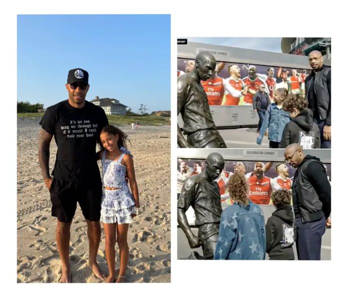 Thierry Henry, Kids at Emirates Stadium: Why you look so serious: Daughter